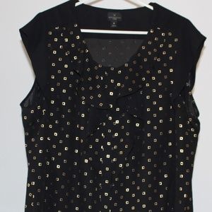 Worthington Black and gold Womans top 1X